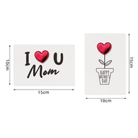 Carte de vœux moderne de Noël en papier couché, personnalisable, écologique, 3D pop-up, découpée, impression artistique vierge, en promotion
