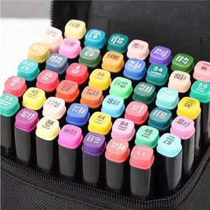 Set di 24/36/48/80 Pennarelli Artistici a Doppia Punta, Marcatori Permanenti a Base Alcolica per Principianti, per Forniture Scolastiche - Product Image 2