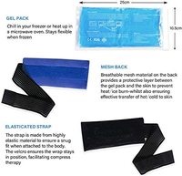 Compresse de gel réutilisable universelle pour les blessures - Compresse froide flexible avec dos en tissu doux pour la thérapie par le chaud et le froid