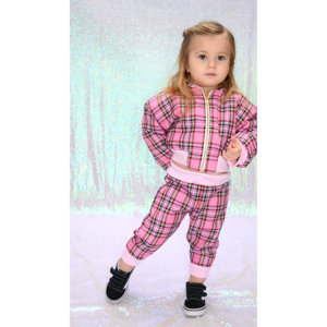 Pantalon à carreaux roses Pea Baby Kids - Product Image 2