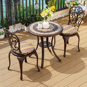 โต๊ะกาแฟกลางแจ้งทันสมัย อลูมิเนียมหล่อขึ้นรูป สำหรับระเบียง ลานบ้าน สวน หลังคาเปิด เฉลียง โฮมสเตย์ <span class=keywords><strong>เก้าอี้</strong></span>กันน้ำ - Product Image 2