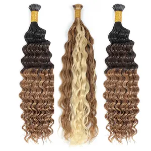 Hot Sell i Tip Hair Extensions Wave 100% Remy Double Drawn Human Hair Customized Color Micro Link Hair Extension