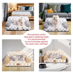 Sofá cama ortopédico de felpa de lujo para mascotas, cubierta extraíble lavable a máquina, diseño suave y bonito, envío gratis - Product Image 6