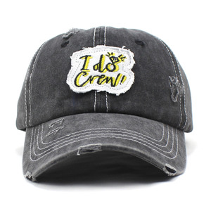 Cappello da Baseball Unisex a 6 Pannelli in Cotone 100% con Patch Ricamato Effetto Invecchiato - Product Image 1