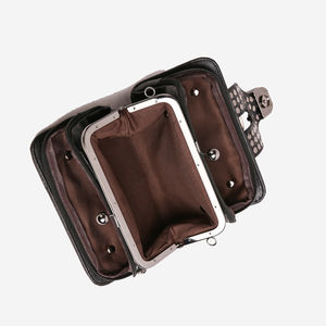 Sac à main carré portable en PU et polyester pour femme, avec rivets géométriques personnalisés, durable, collection 2025, haute couture transfrontalière - Product Image 2