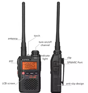 Vhf UHF vô tuyến di động dual band ham <span class=keywords><strong>Radio</strong></span> mini Long Range Walkie Talkie Baofeng uv3r - Product Image 5