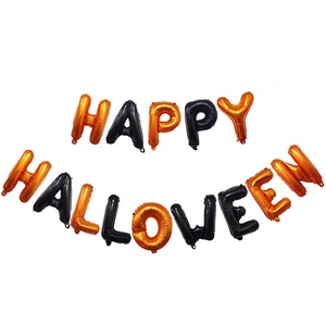 16 Inch Letter <b>Balloon</b> Halloween Black Orange Letter <b>Balloon</b> <b>Decorative</b> Supplies Aluminum Film Halloween <b>Balloon</b> - Product Image 1