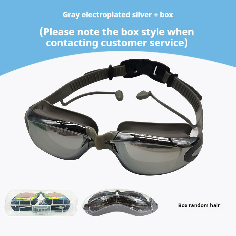 Étui à lunettes en argent plaqué gris