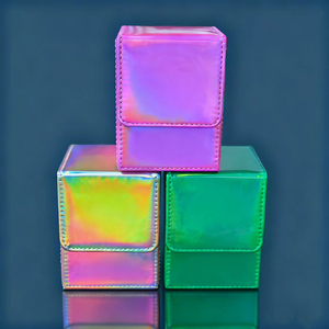 Boîte de pont <span class=keywords><strong>en</strong></span> carton d'impression personnalisée extérieure <span class=keywords><strong>en</strong></span> cuir de grande capacité pour jeu de cartes - Product Image 5