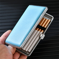 Vente en gros d'étuis à cigarettes métalliques étanches et portables, fins, pour 20 cigarettes, avec bande élastique, logo personnalisé, design moderne et luxueux, unisexe