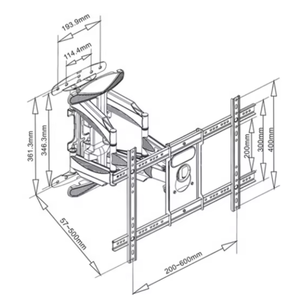 Soportes de TV Ultrafinos con Movimiento Completo y Giratorios para <span class=keywords><strong>Hisense</strong></span> TCL de <span class=keywords><strong>40</strong></span>-75 <span class=keywords><strong>Pulgadas</strong></span>, Soporte de Pared Móvil, Soporte Telescópico - Product Image 2