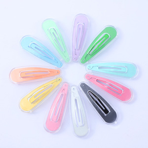 Ensemble de pinces à cheveux en forme de larme, 5 cm, en acrylique, transparentes, couleur gelée, pour enfants et adultes, usage quotidien - Product Image 1