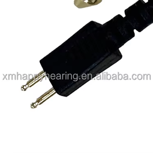 Câble d'écouteurs à conduction osseuse noir de haute qualité pour accessoire d'audiomètre - Câble moulé à 2 broches. - Product Image 2