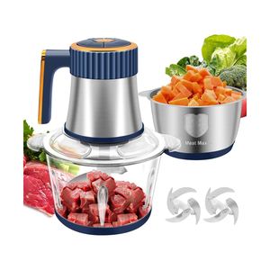 Picadora de Alimentos 10 en 1, Molinillo de Carne Eléctrico Portátil de Acero Inoxidable, Mini Trituradora Manual de Verduras y Ajo de 2.1-3L para RV/Gas - Product Image 1