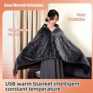 Outdoor Cycling Multiple Functions <b>Usb</b> <b>Heated</b> Throw Blanket Intelligent Far-infrared Electric Blanket Shawl <b>Heated</b> Blanket - Product Image 6