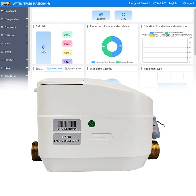 Lorawan Smart Ultrasonic Water Meter Software Dn15 with Valve IP68 Household OEM