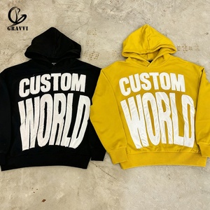 Sudadera con Capucha Oversize de Felpa de Alta Calidad de 400 Gramos, Estilo Urbano Holgado, con Gráficos y Parches de Chenilla, Personalizada, OEM ODM - Product Image 1