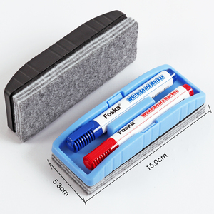 Efface rapidement et facilement les marques, 4 <span class=keywords><strong>couleurs</strong></span>, effaceur magnétique puissant pour <span class=keywords><strong>tableau</strong></span> <span class=keywords><strong>blanc</strong></span> en verre avec porte-stylo pour fournitures de bureau et scolaires - Product Image 4