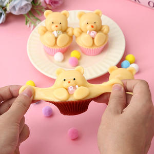 Jouet de décompression en forme de gâteau d'ours en TPR pour les enfants de 14 ans et plus, jeu sensoriel unisexe, coordination œil-<span class=keywords><strong>main</strong></span>, communication parent-enfant - Product Image 3