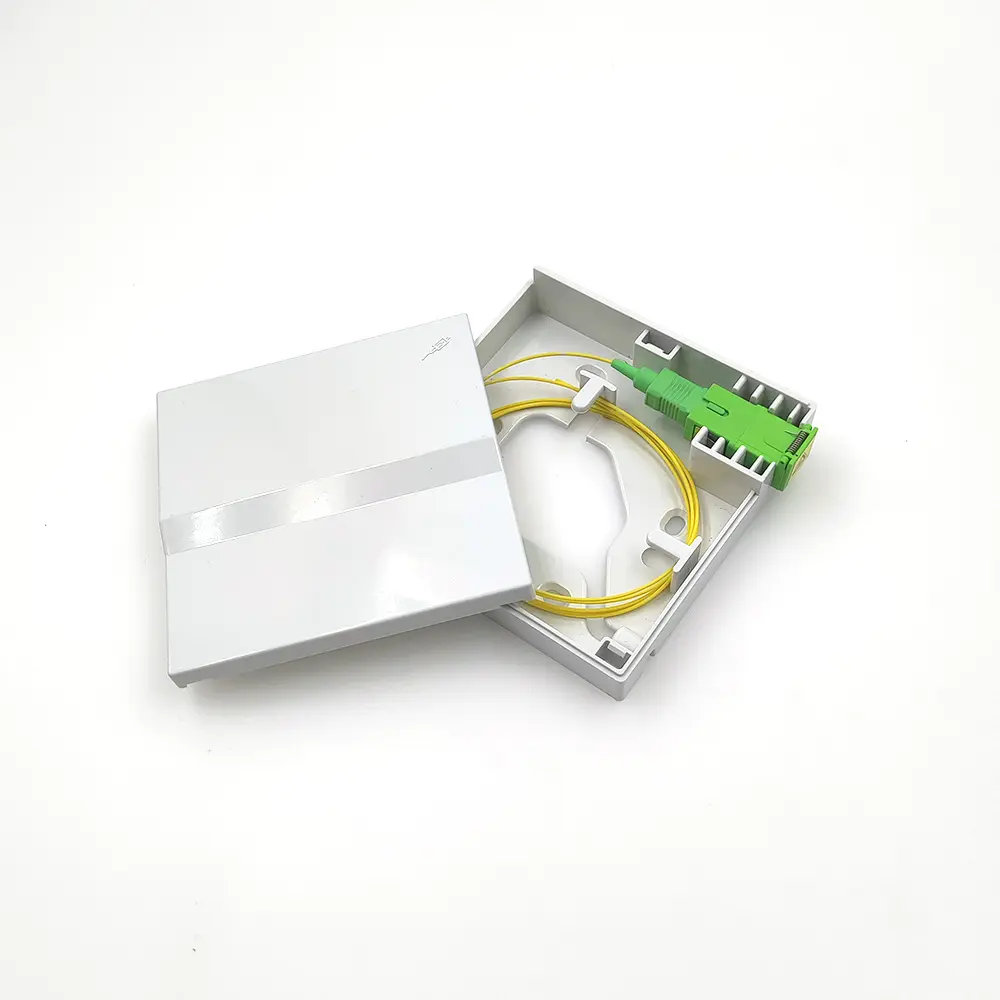 FIBERVISION Soquete de parede de fibra óptica customizável à prova de poeira à prova d'água com 1 porta para rede FTTH