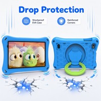 Tablette Enfant Économique 8 Pouces Android 15, Tablette d'Apprentissage pour Enfants 32 Go avec Support Rotatif et Étui Antichoc en EVA, Cadeau Idéal pour Enfants
