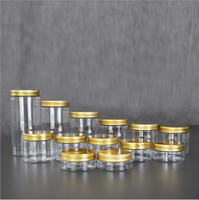 Pots cosmétiques en plastique de 30g à 500g avec couvercle PET et couvercle intérieur pour crème pour le visage, lotion, shampoing