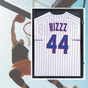 Marco de exhibición negro para camisetas con cierres plateados, 3 formas de exhibición, acrílico UV para baloncesto, béisbol y memorabilia deportiva - Product Image 6