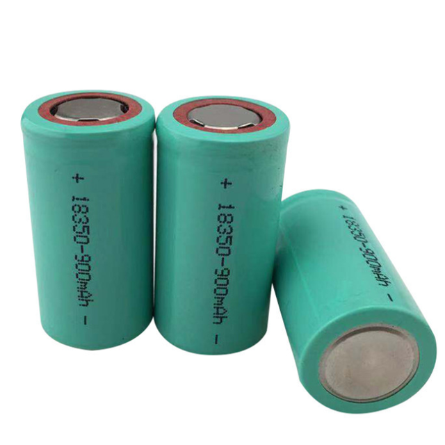Factory OEM Li Ion Cell 3.7v 7.4v 900mAh Rechargeable Batteries 18350 500 Cycles 1 Year Warranty