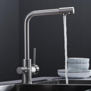 <span class=keywords><strong>Robinet</strong></span> de cuisine moderne à poignée unique en acier inoxydable avec <span class=keywords><strong>eau</strong></span> filtrée et mitigeur 3 voies - Product Image 2