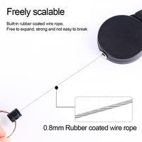 Sangle tissée portable et étanche pour la randonnée en extérieur avec corde d'expansion en plastique recouvert de caoutchouc de 0,8 mm pour le camping et la pêche