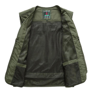 Pratico gilet da pesca Utility da uomo Mountain Photography arrampicata senza maniche gilet colorato - Product Image 6