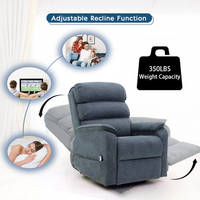 Geeksofa ZOY Dual Okin Motor 8 Points Vibration Massage Chauffage Power Lift Riser Recliner Home Living Room Sofa Assist Armchair