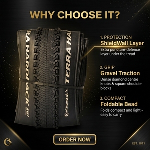 Neumático de bicicleta Terra Hardpack Gravel 700 x 50C 29 x 2.00 Tubeless Ready Plegable ShieldWall Trail Road - Product Image 6