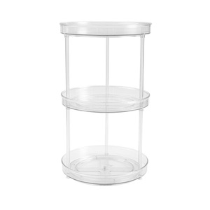 Rotating Kitchen Storage <b>Rack</b> Round <b>Plastic</b> Spice Organizer 360 Degree Turntable For Condiments And Cosmetics - Product Image 4