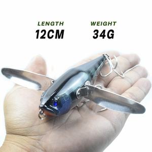 Serie di superficie 12cm 34g galleggianti <span class=keywords><strong>esche</strong></span> bioniche ali di metallo arrampicata <span class=keywords><strong>esche</strong></span> <span class=keywords><strong>finte</strong></span> con effetto onda <span class=keywords><strong>per</strong></span> la <span class=keywords><strong>pesca</strong></span> a fondo Carp - Product Image 2