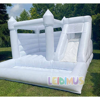 Toboggan gonflable blanc château de rebond toboggan d'escalade de sport toboggan de mariage blanc pour adultes enfants