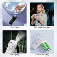 Alarme personnelle de sécurité 130 dB à piles AAA, dispositif de poche SOS, alarme anti-panique, porte-clés