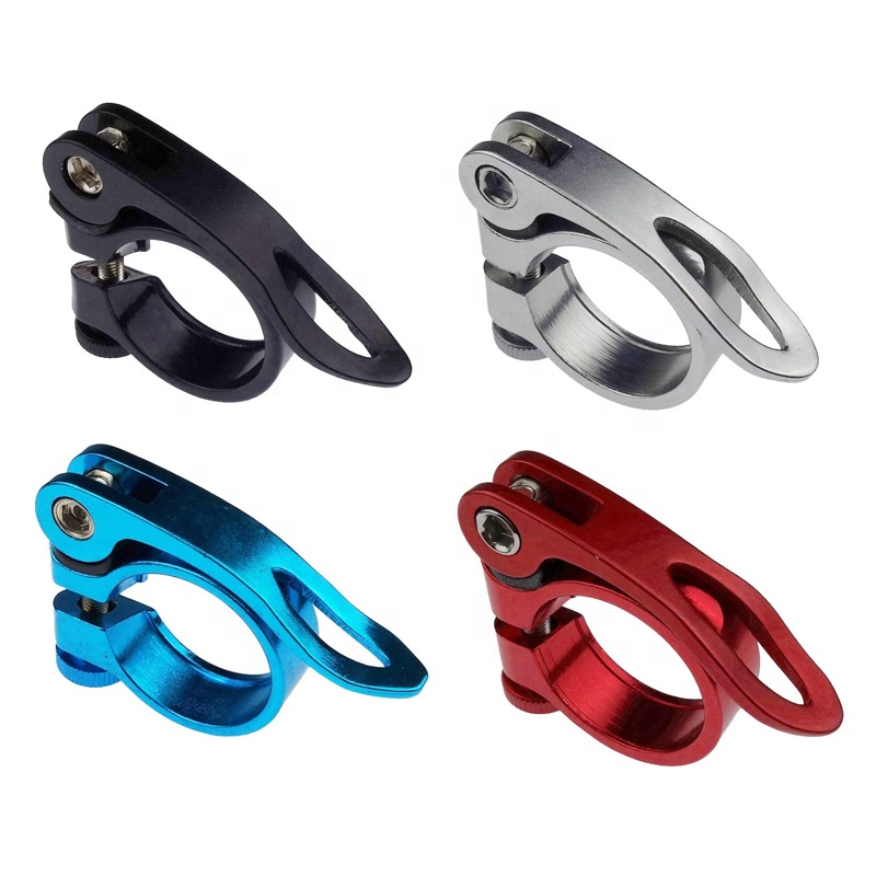 Точная обработка с ЧПУ 31,8 мм быстросъемный зажим для подседельного штыря велосипеда алюминиевый черный зажим для подседельного штыря велосипеда