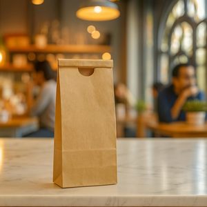 Sacs d'emballage en papier kraft marron à fond plat pour thé, noix, fruits et café – Vente en gros directe usine - Product Image 5