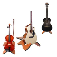Suporte universal de madeira para guitarra, suporte dobrável portátil para guitarra, ukulele e baixo