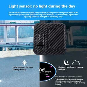 Source Factory Carbon Fiber Pattern <b>Infrared</b> Door Induction Projection <b>Lamp</b> Welcome Logo Floor <b>Lamp</b> for Cars Auto Electronics - Product Image 3