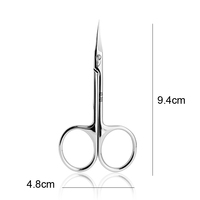 Nghia Personal Care Pro Steel Ciseaux à cuticules Type de beauté avec pointe de flèche pointue et lame incurvée pour cuticule des ongles