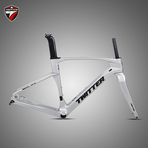 Cadre de vélo de route en fibre de carbone <span class=keywords><strong>TWITTER</strong></span> Gravel Famre V3, frein à disque + fourche + tige de selle et vis cachées + jeux de roulements à axe traversant avant/arrière - Product Image 6