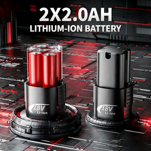 Llave de trinquete eléctrica Visos de 18V con batería de iones de litio, ángulo recto de 90 grados y alto torque para reparación de automóviles - Product Image 2