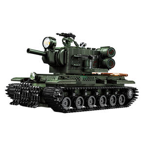 Modèle de char lourd de type Rat-Type Kv2, puzzle difficile à assembler avec des blocs de construction à petites particules - Product Image 1