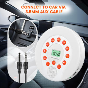 Reproductor de CD portátil personal, ajuste de velocidad con repetición A/B, altavoz incorporado, reproducción USB, recargable de 1500 mAh, para coche, hogar y aprendizaje. - Product Image 3