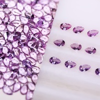 Saphir violet naturel de Madagascar, gemmes élégantes en corindon, forme poire, pierres brutes chauffées, qualité AAAAA