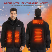 2 quantité minimale de commande grossistes veste d'hiver hommes DC/USB double connecteur chaud et confortable extérieur décontracté mode polaire veste chauffante