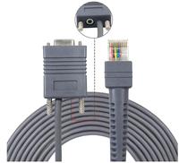 Kabel Serial Pemindai Barcode 9-pin ke RJ45 Kompatibel dengan LS2208 DS6878 9808 6707 2M Pengisian Cepat dan Transfer Data