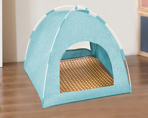 耐久性のあるポータブルペットテント通気性メッシュ猫の巣折りたたみペット犬小屋 - Product Image 6